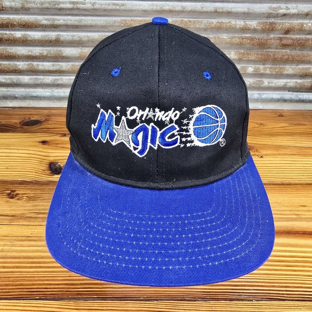 Vintage 1990's Orlando Magic Embroidered Snapback Hat Logo 7 Official NBA